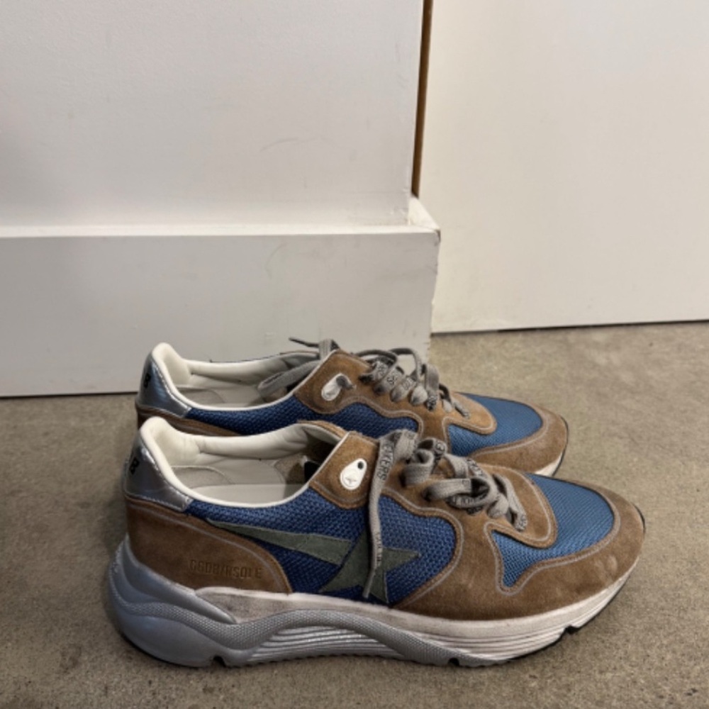 Golden Goose Runner Blue and Brown Sneakers- like New - Picture 3 of 5